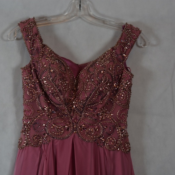 Beaded/Sequined/Rhinestone Gown SZ 2 by Colette Mon Cheri - Picture 8 of 12